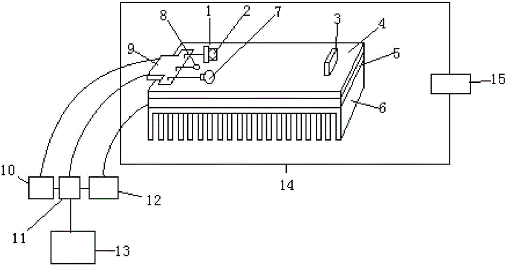 Integrated small-sized laser gas detecting component