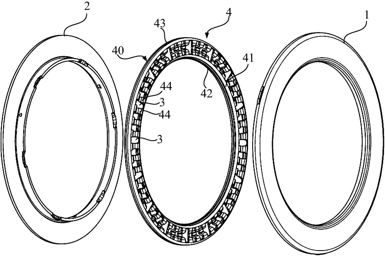 Thrust bearing and holder used for thrust bearing