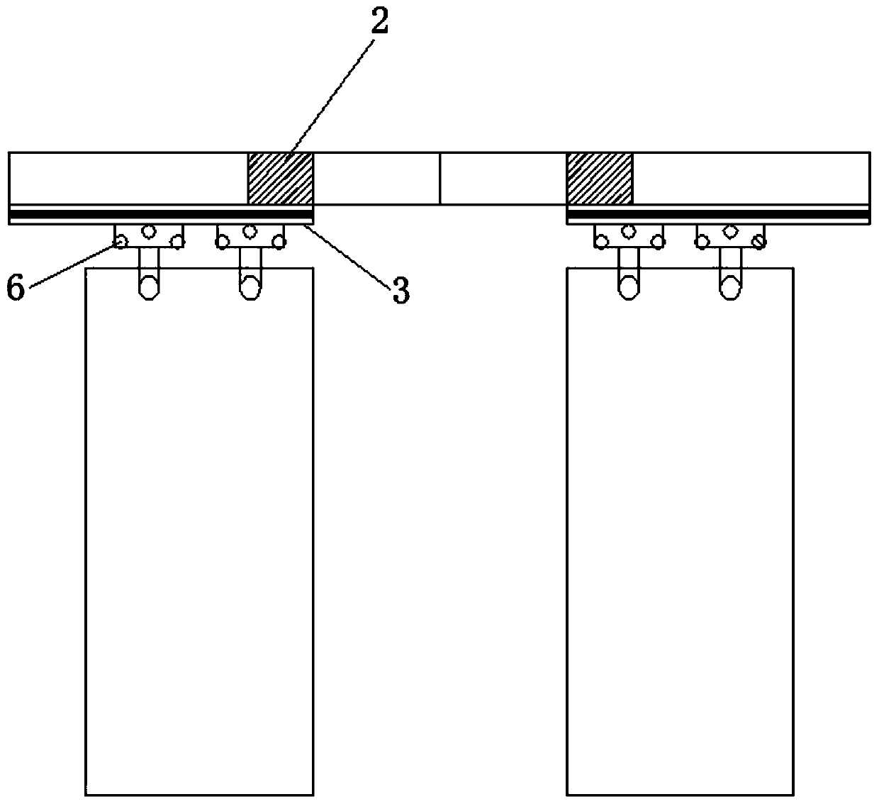 Double-leaf suspension door of permanent magnet synchronous linear motor