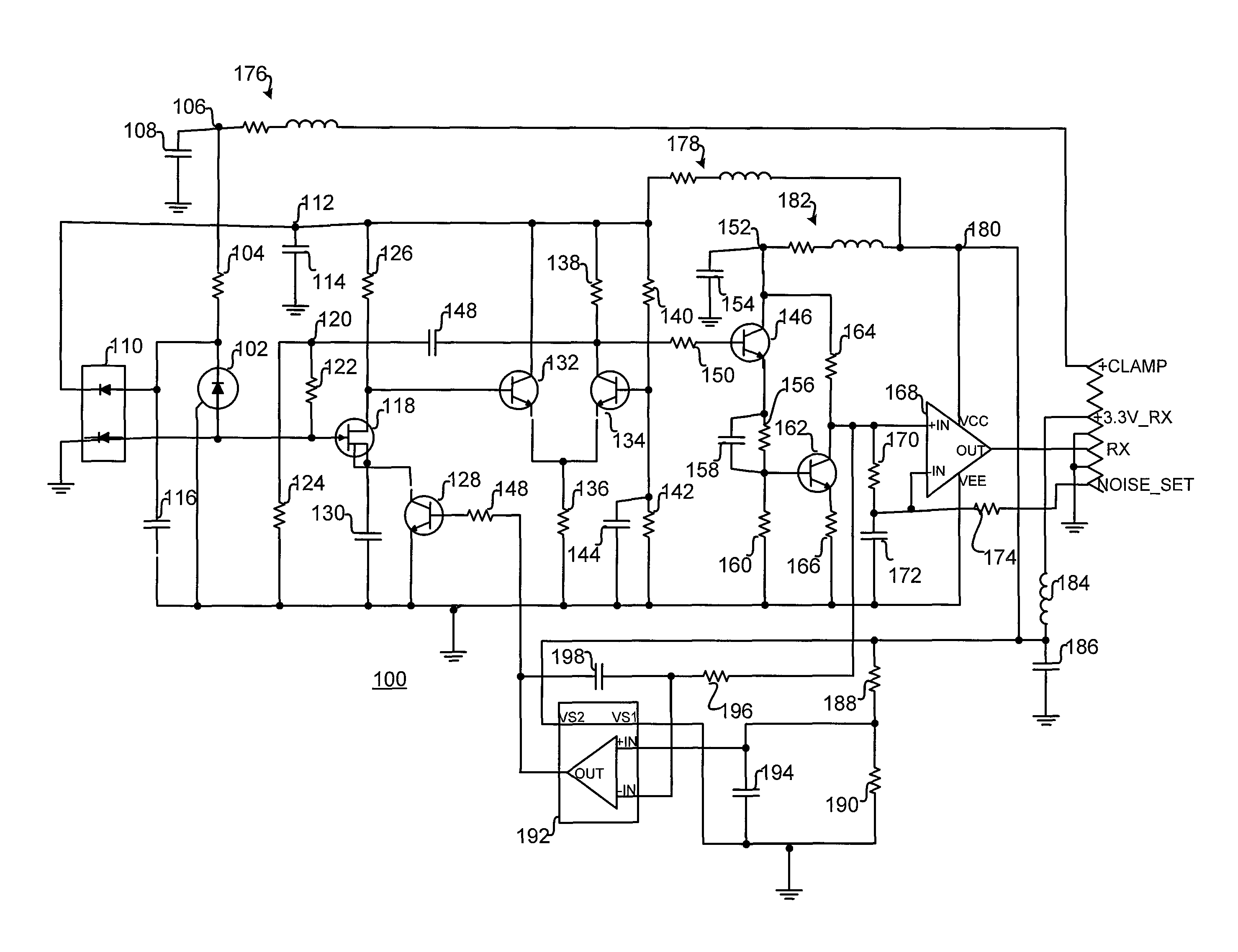 Non-saturating receiver design and clamping structure for high power laser based rangefinding instruments