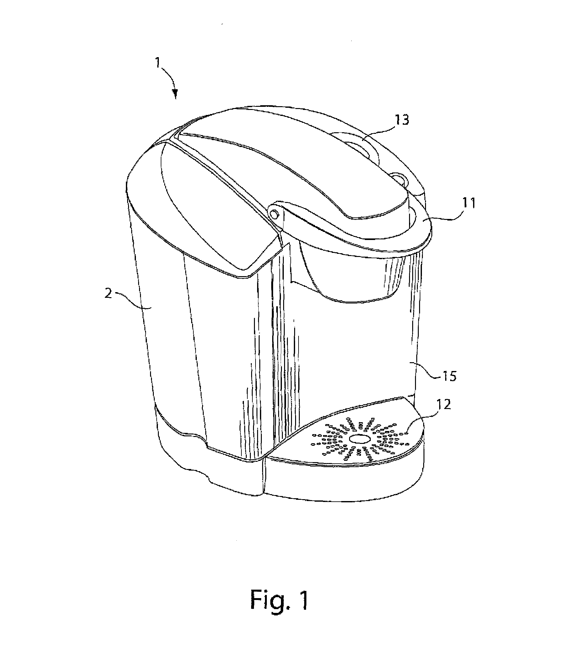 Drain for beverage forming machine