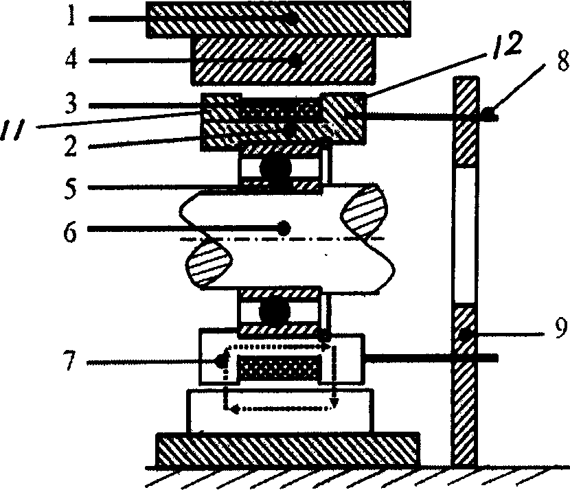 Electric eddy-current damping device for rotary machine rotor