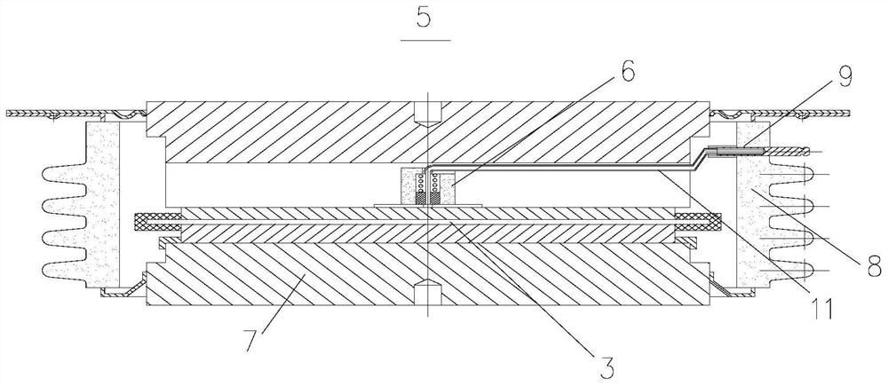 Thyristor element, thyristor element assembly structure and soft starter