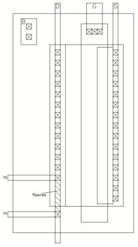 Current limiting circuit of high-voltage large-current linear voltage regulator and implementation method