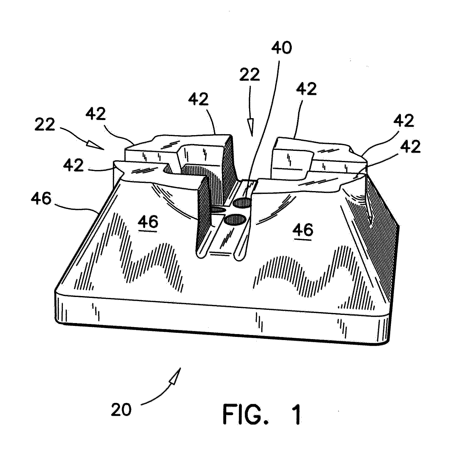 Hollow plastic deck block