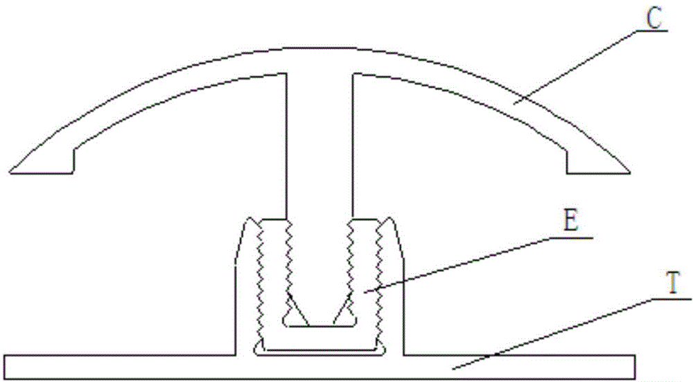 Spring type floor end cap assembly