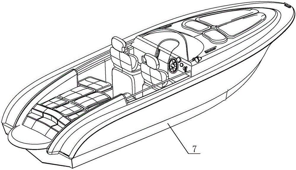 Anti-sedimentation glass fiber reinforced plastic yacht