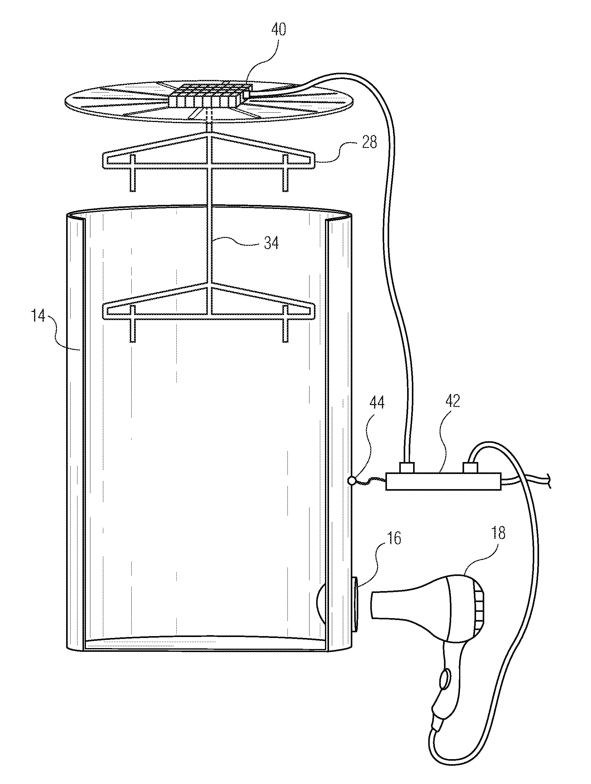 Portable, collapsible clothes dryer