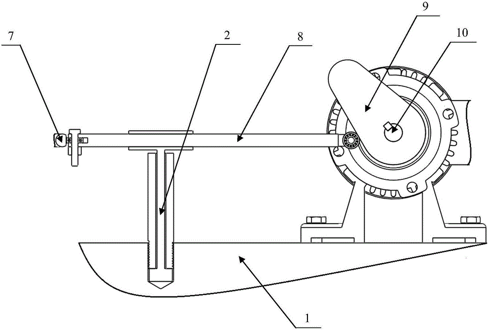 Shading device of on-board road surface crack detection system based on cam spatial connecting rod