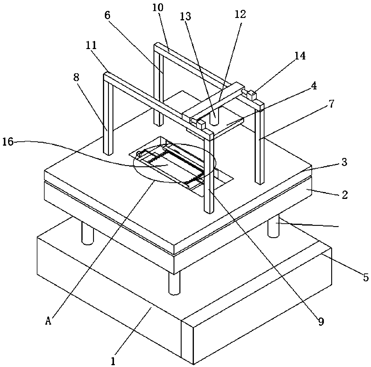 Ironing table for garment processing