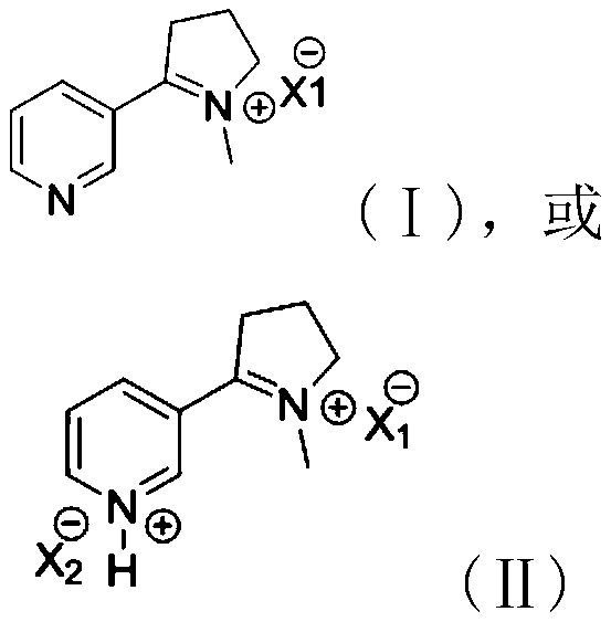 Imine salt derivative, preparation method thereof and preparation method of nicotine