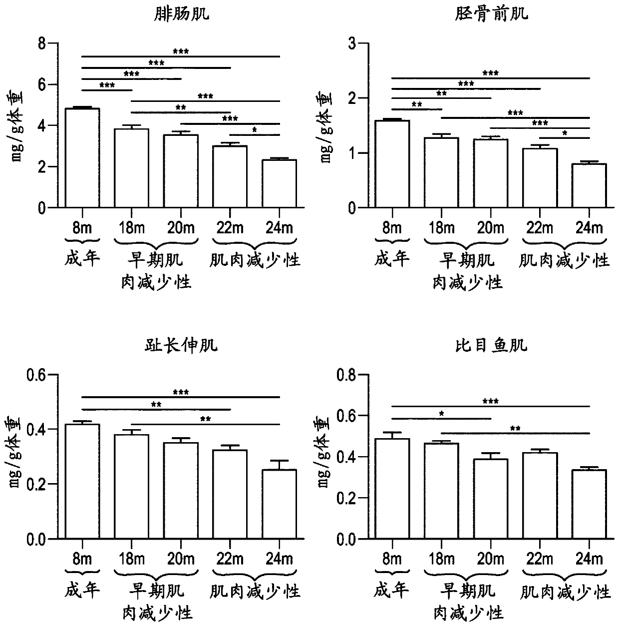 Compositions and methods using oleuropein or curcumin for muscle quality and/or muscle mass