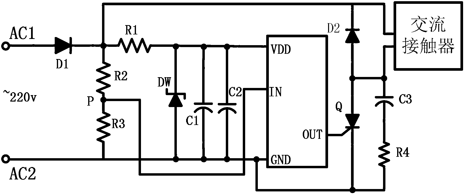 Economizer of alternative-current contactor