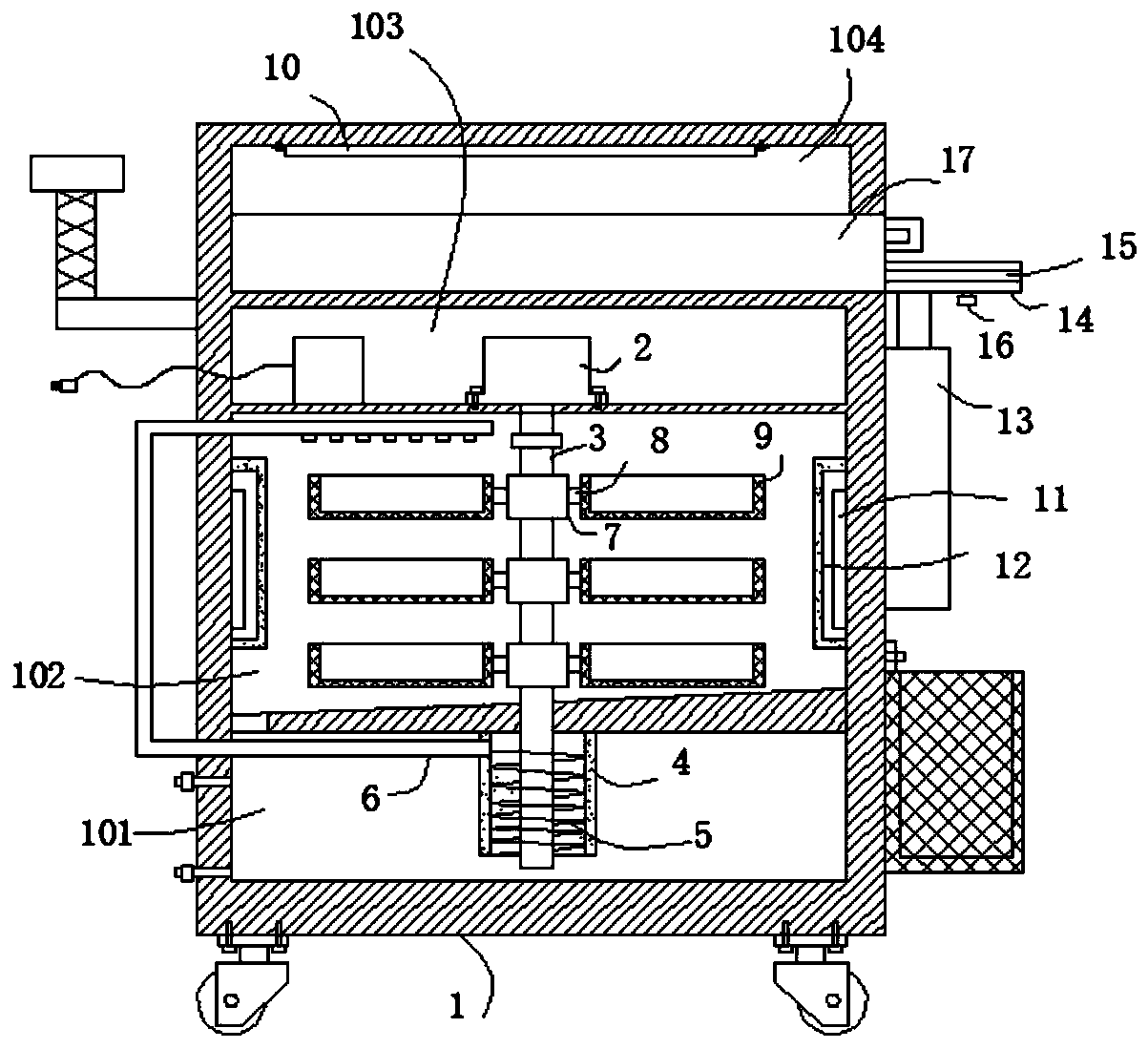 Multi-functional disinfection table for orthopedic surgery