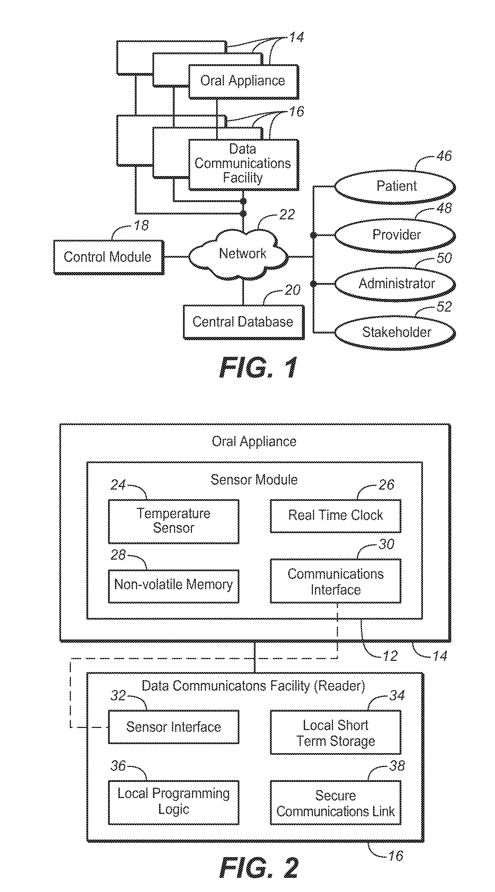 System for monitoring of and managing compliance with treatment for obstructive sleep apnea using oral appliance therapy and method therfor