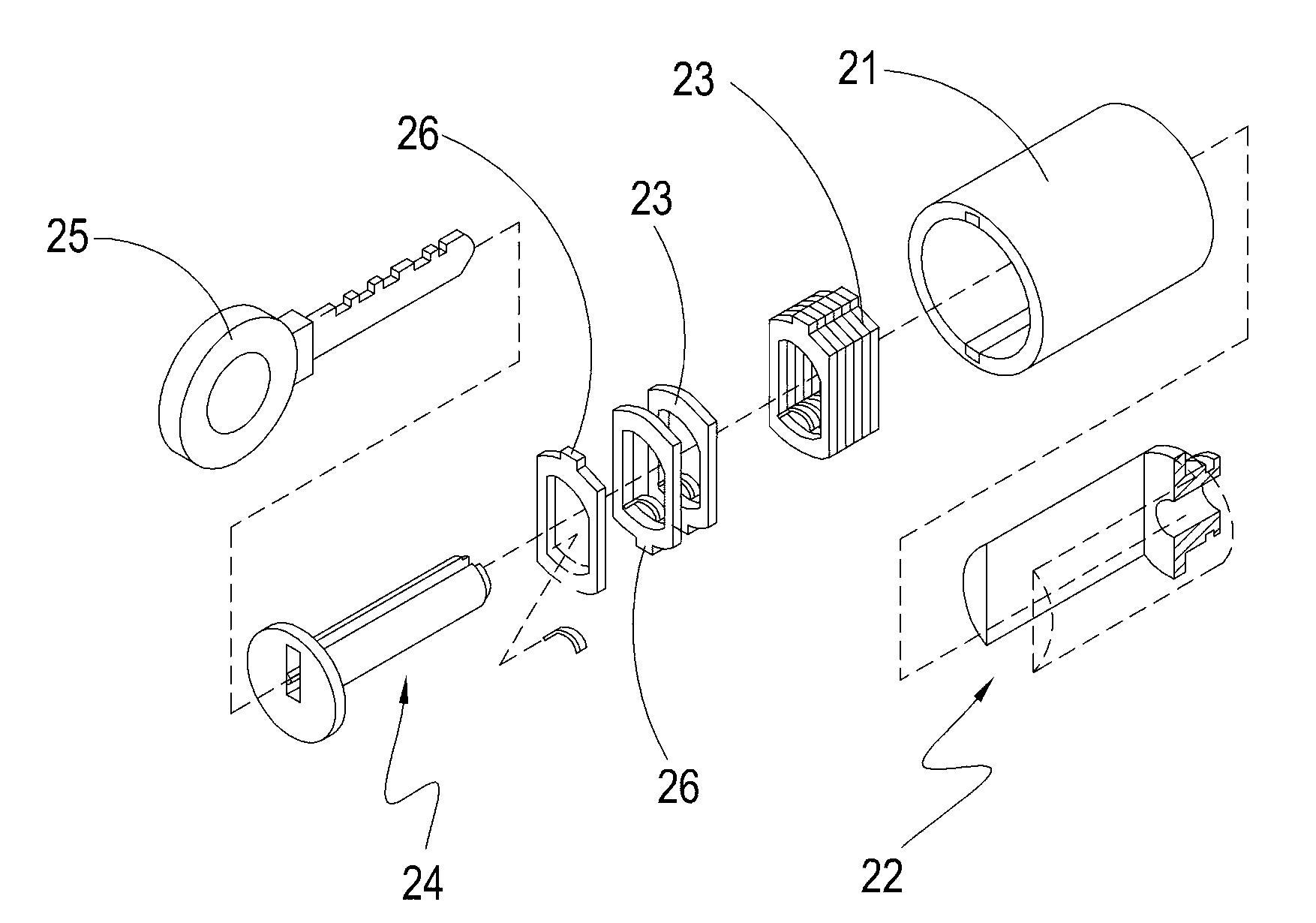 Lock cylinder anti-theft structure