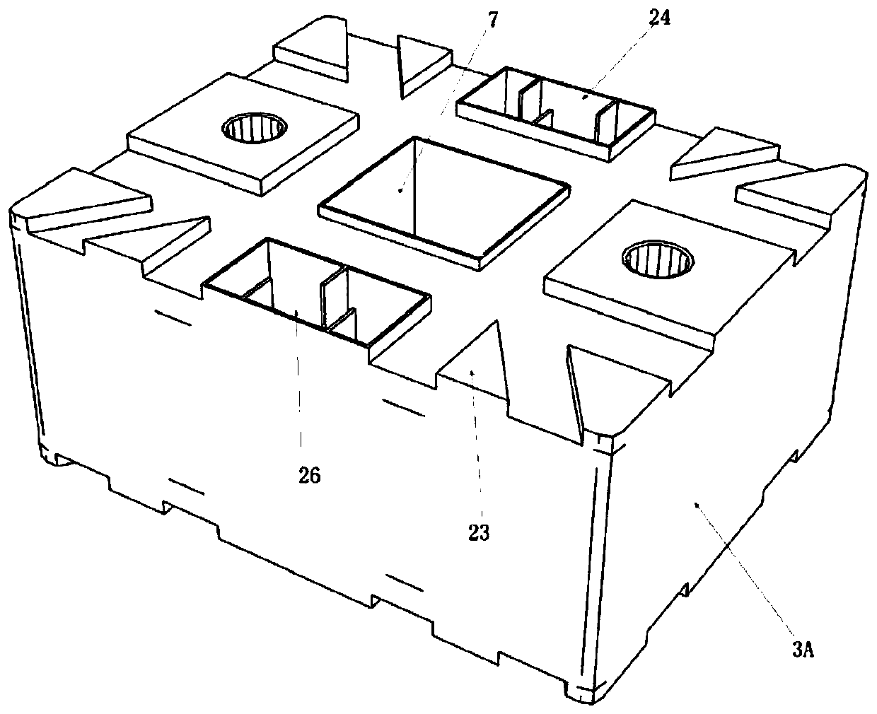 Double-sided tray for logistics and information embedding method