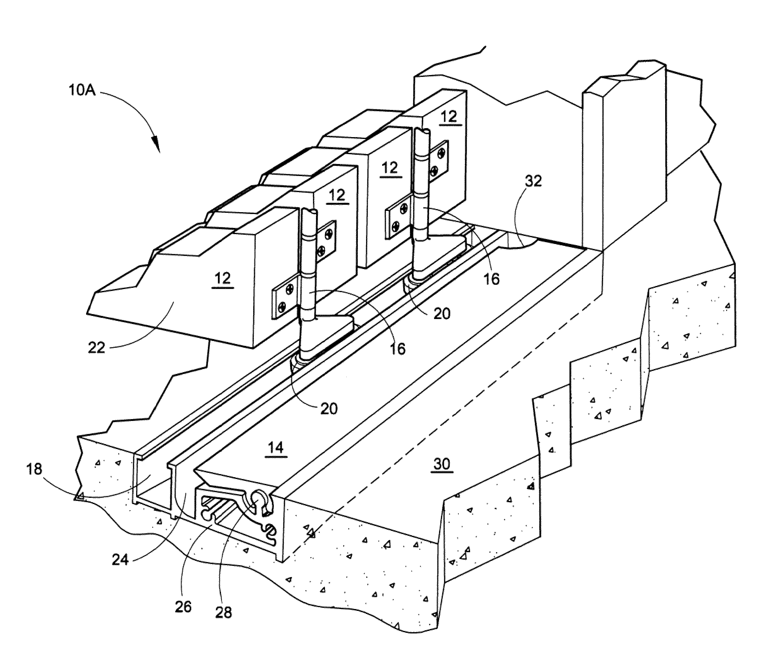 Zero step sill extruded flush threshold door seal system