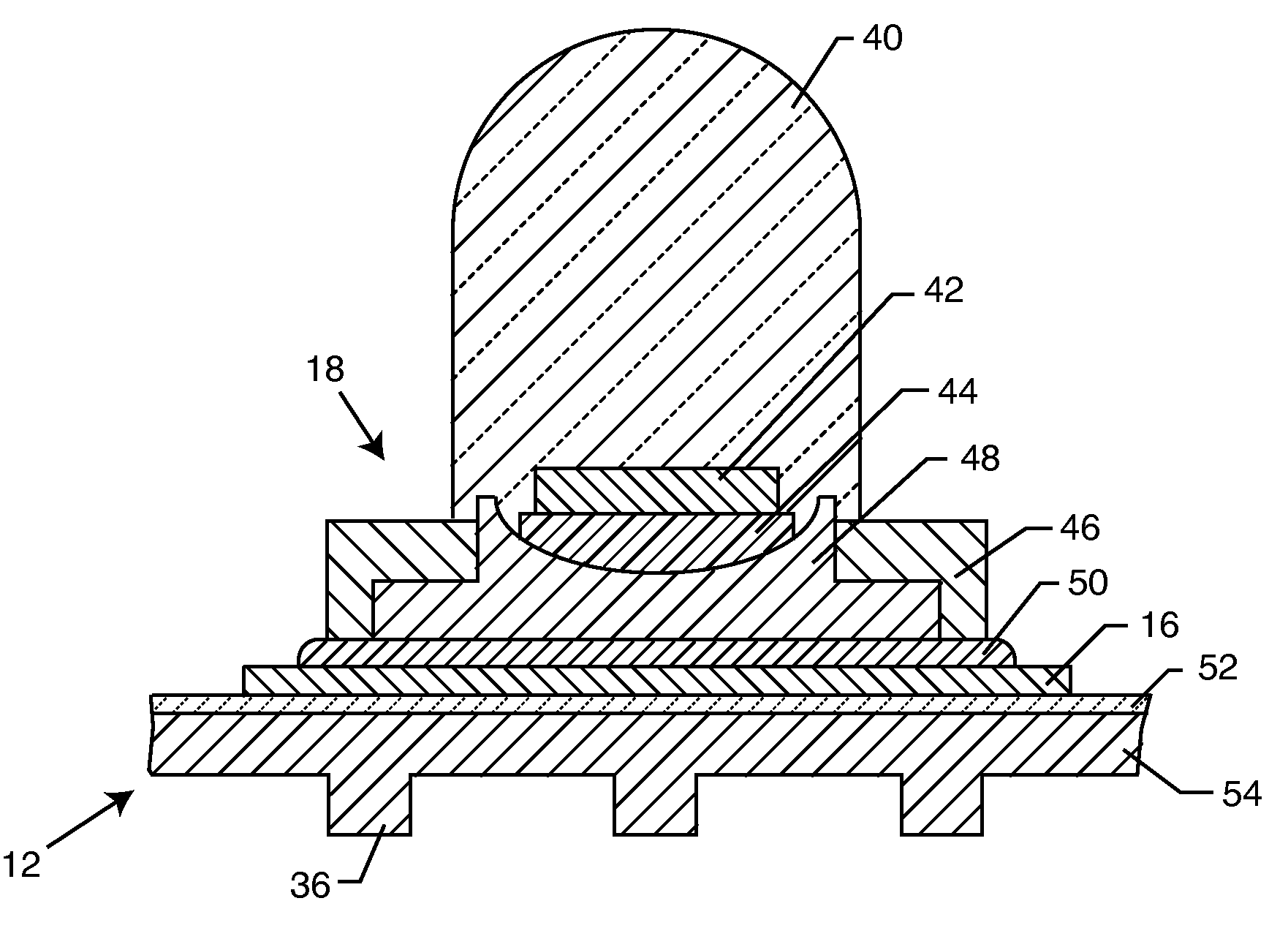 LED lighting with integrated heat sink and process for manufacturing same