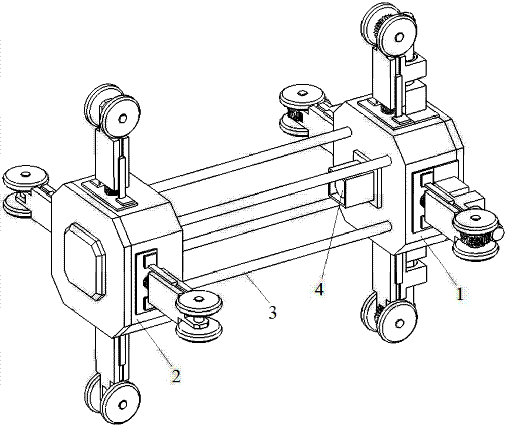 Optimized supporting wheel type robot for detecting insides of pipes