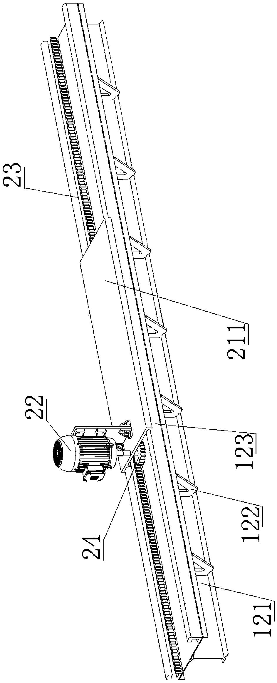 Automatic assembling and disassembling system for flower pot module in vertical greening operation