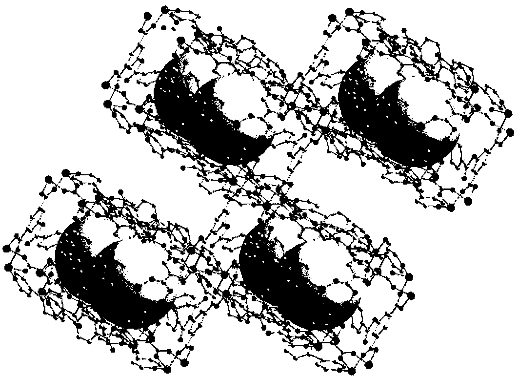 A preparation method of porous metal-organic framework with fluorescence recognition function for small organic molecules