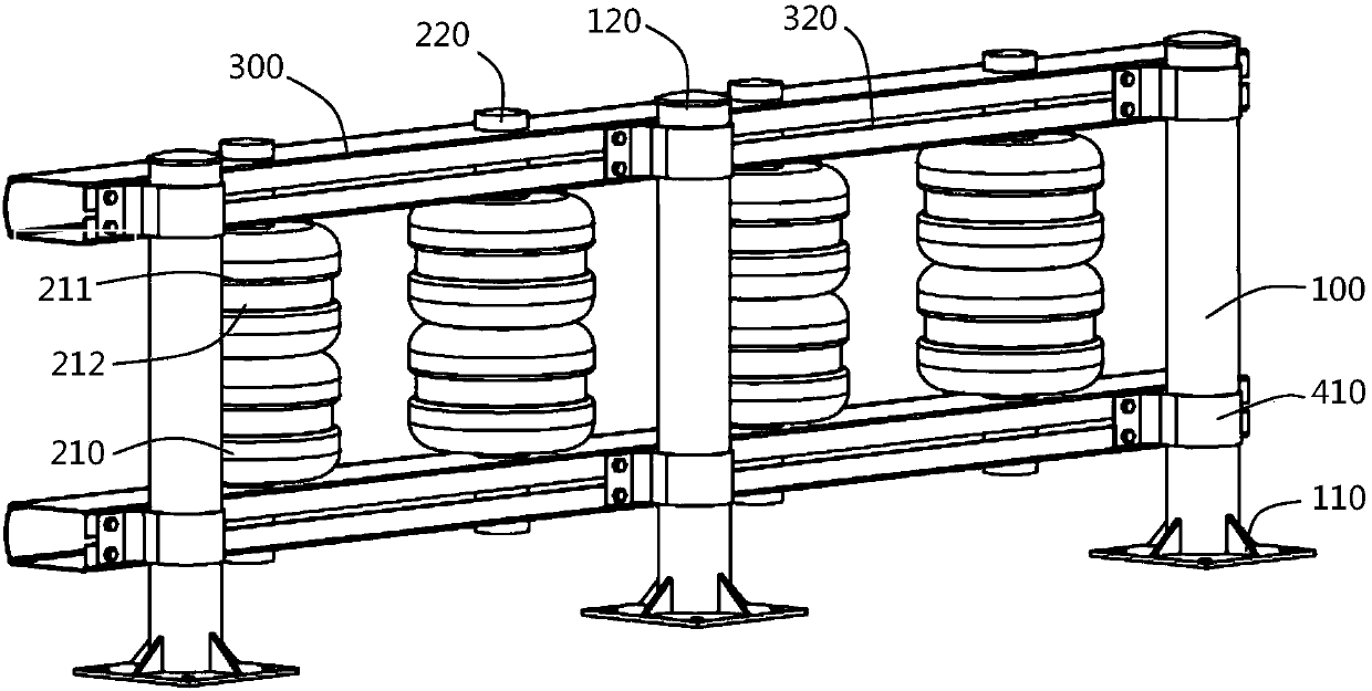 Elastic rotating component and road traffic security fence