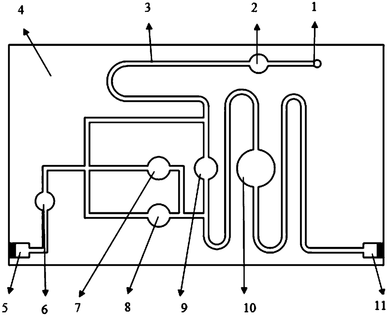 Microfludic immunodetection chip and method of cardiac troponin protein I