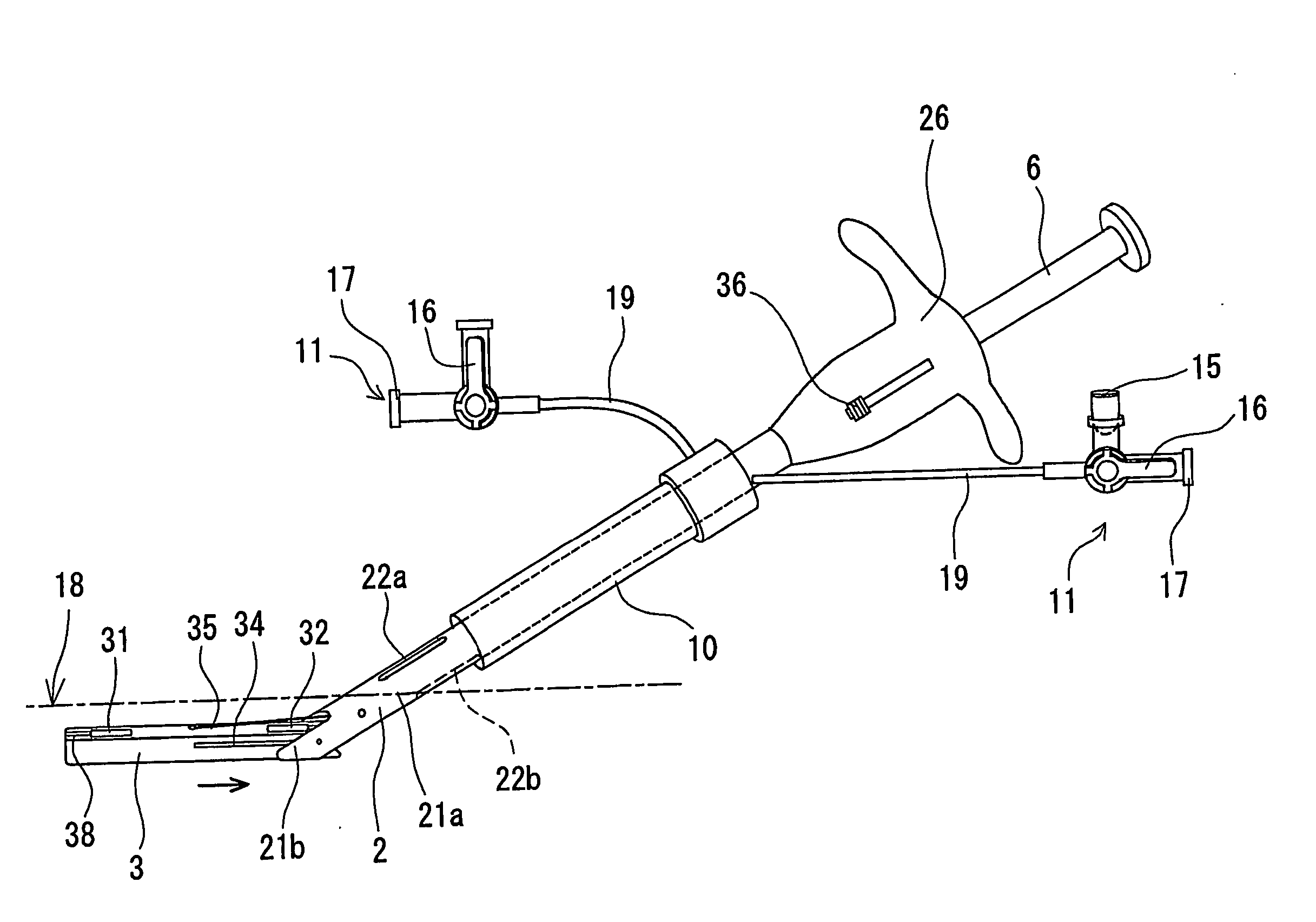 Organism tissue suturing apparatus