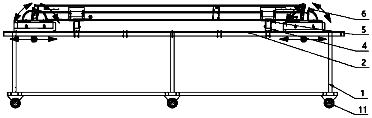 Universal adjusting jig frame system for assembling unit bodies