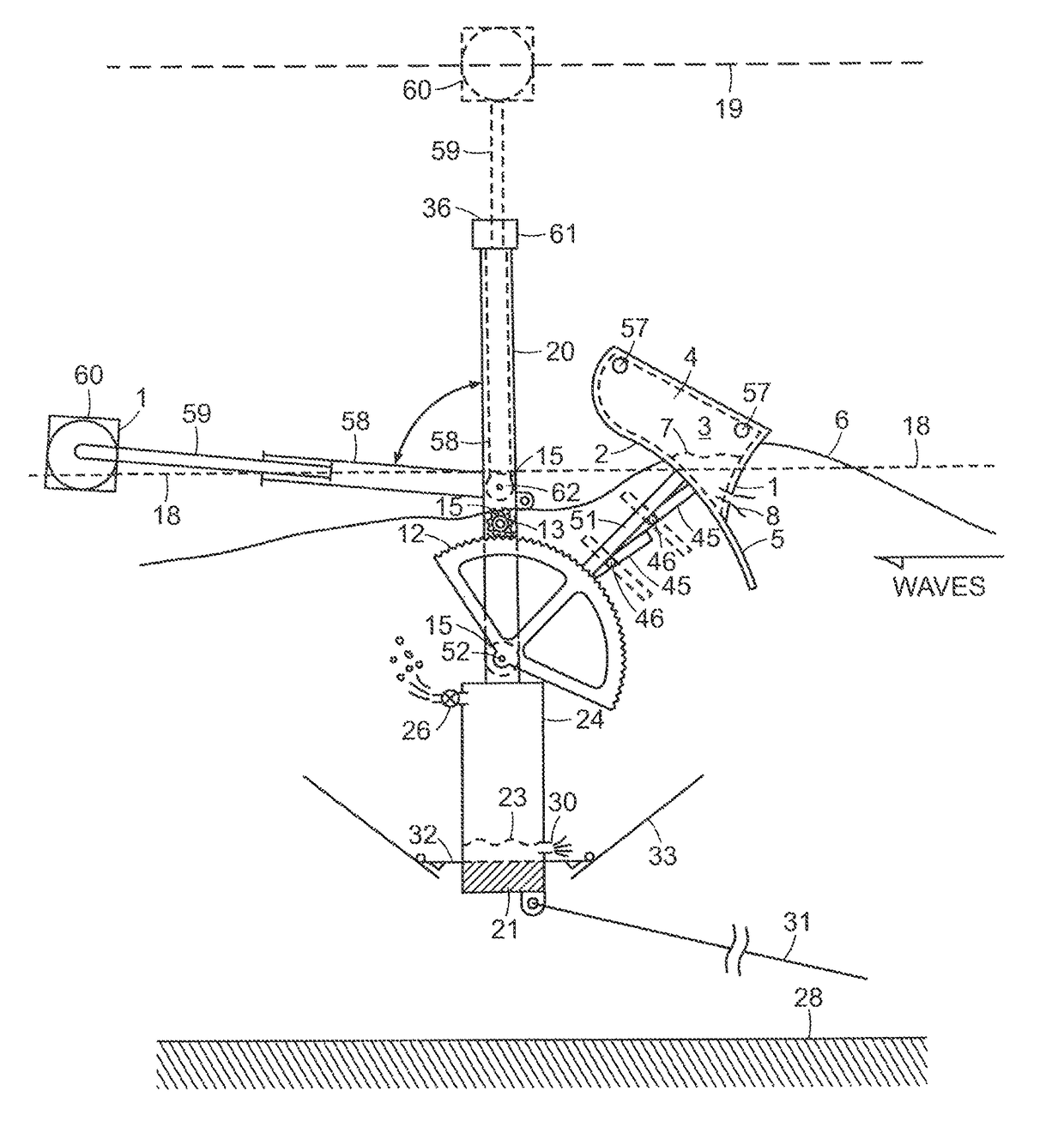 Wave energy converter with concurrent multi-directional energy absorption