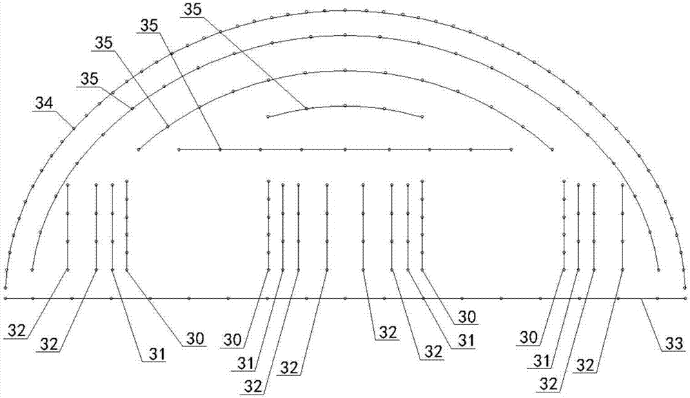 Double-side wedge-shaped cutting, tunneling and detonating method of especially-big fracture surface tunnel