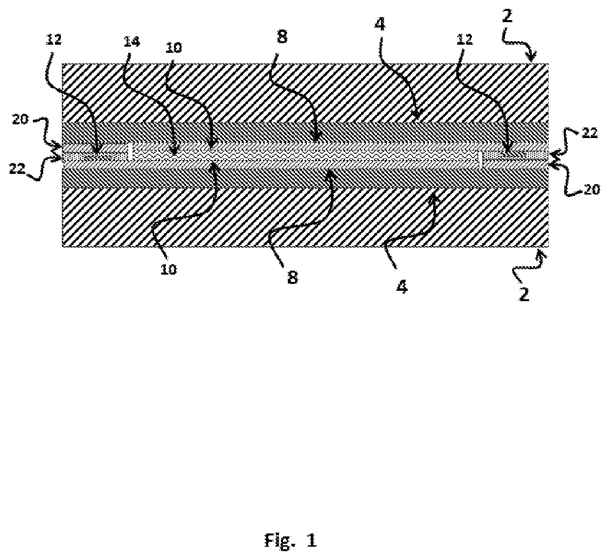 Switchable laminated glazing with improved bus bar