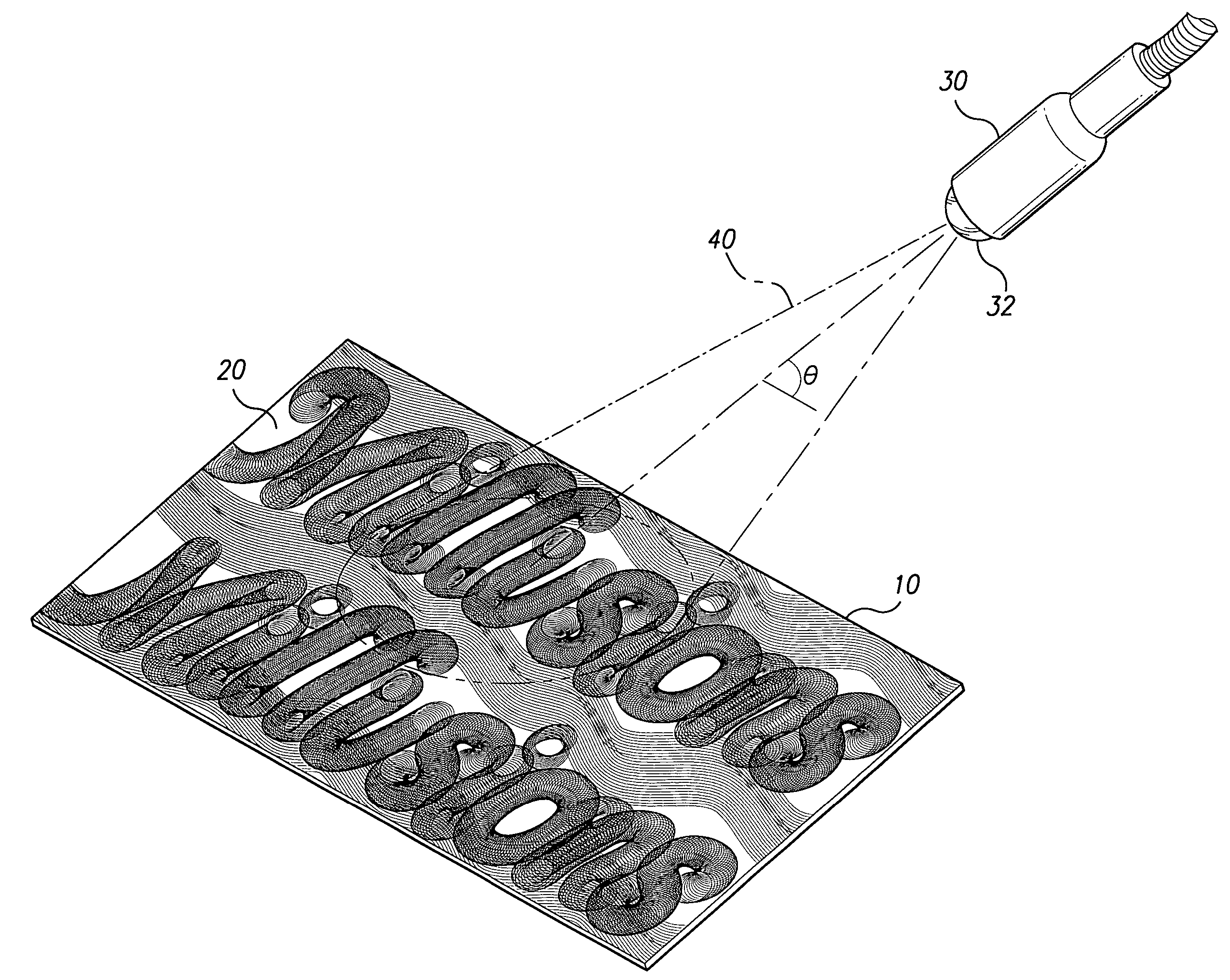 Surface relief grating image machining process and product