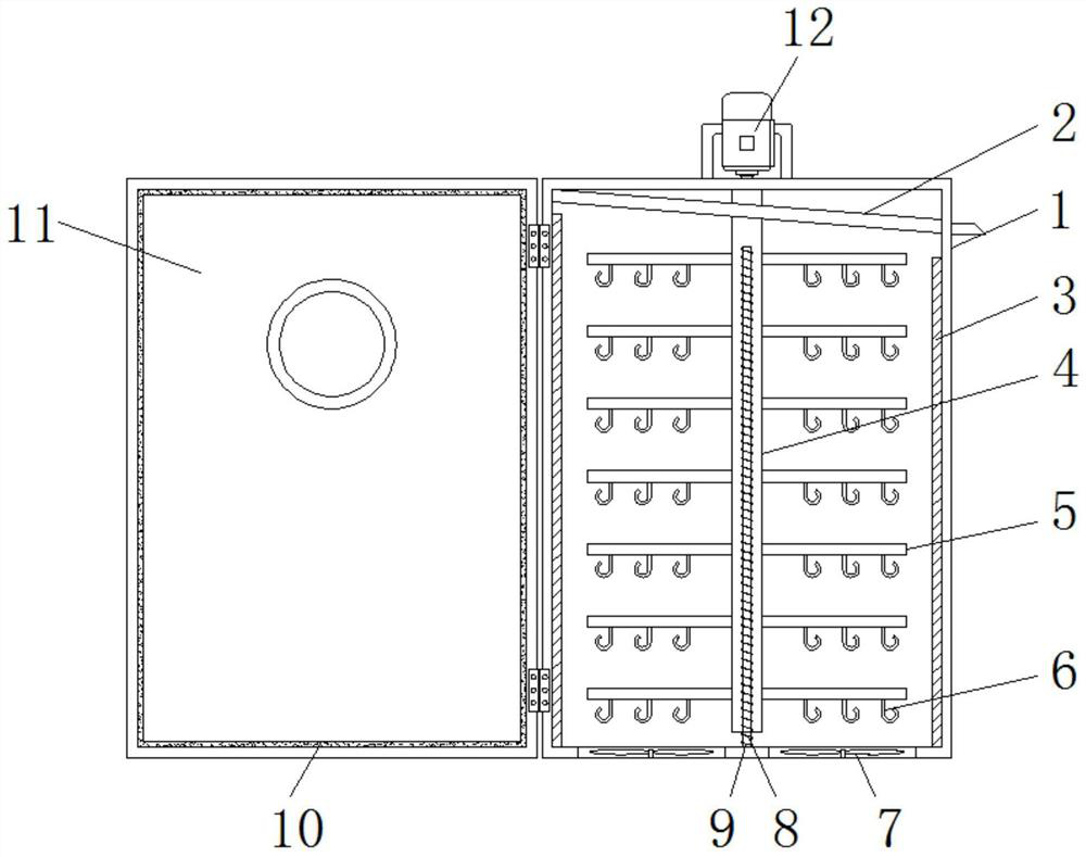 Drying device for food processing and production