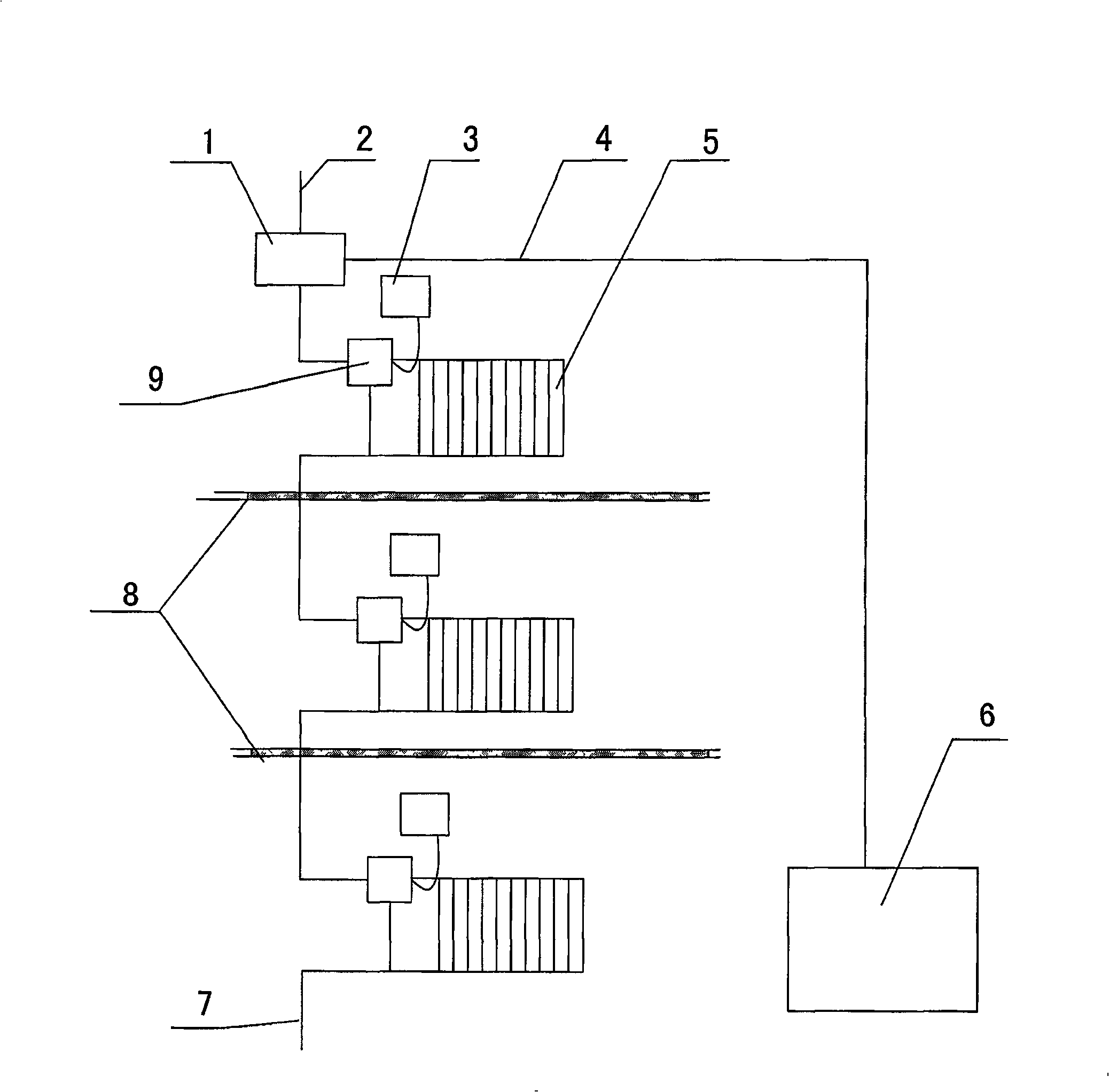 Heat energy charging network system for public buildings