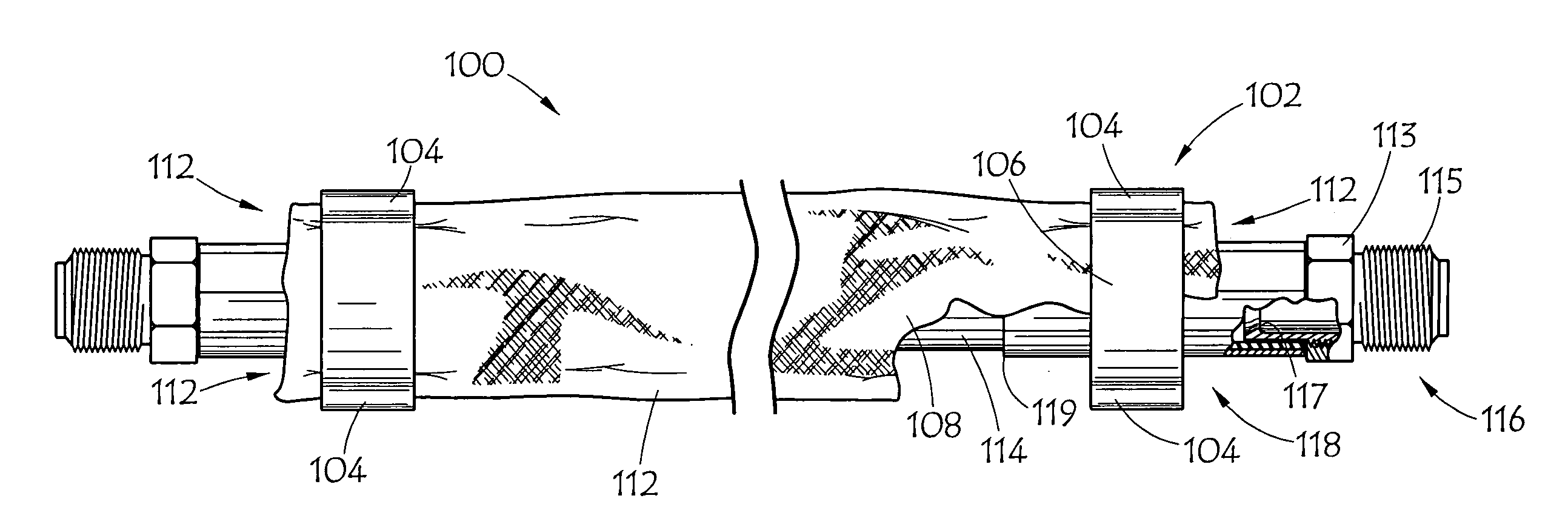 Safety and indicator apparatus systems and methods for high pressure conduits