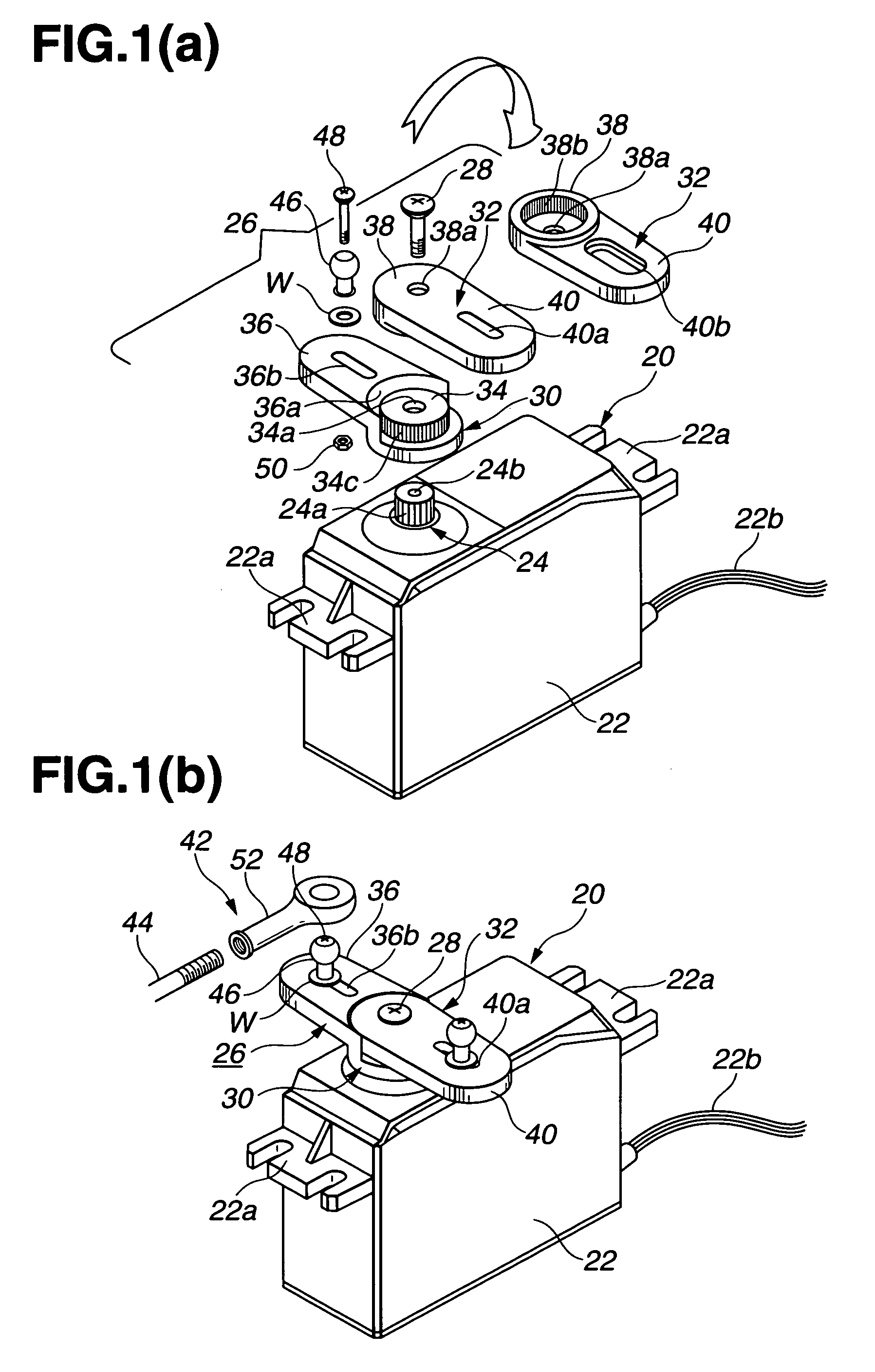 Servo device for radio control