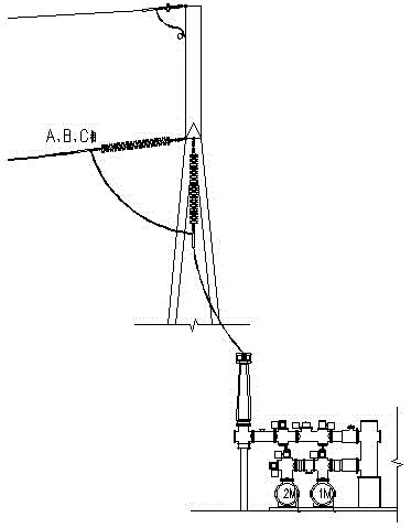 Triangular GIS outgoing line layout structure for voltage grade of 500kV and below