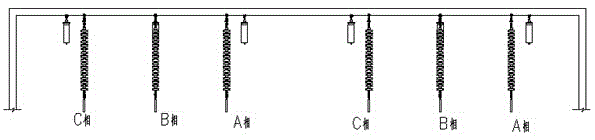 Triangular GIS outgoing line layout structure for voltage grade of 500kV and below