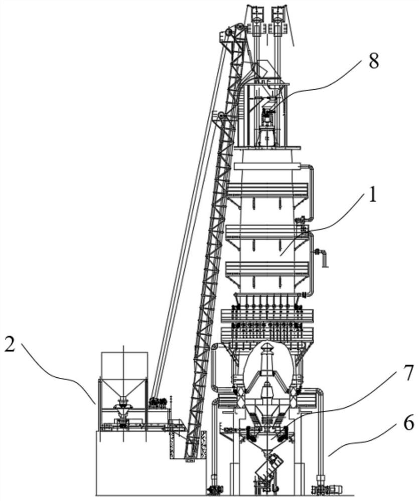 Process and device for co-production of active lime from natural gas and biomass fuel