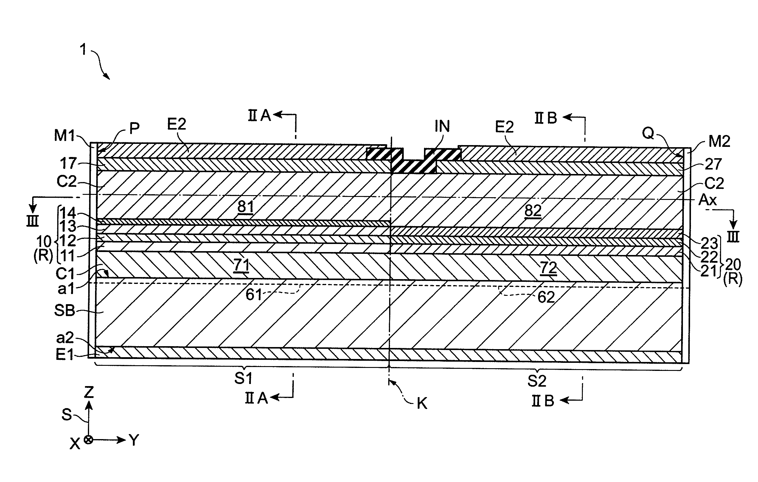 Integrated semiconductor optical device