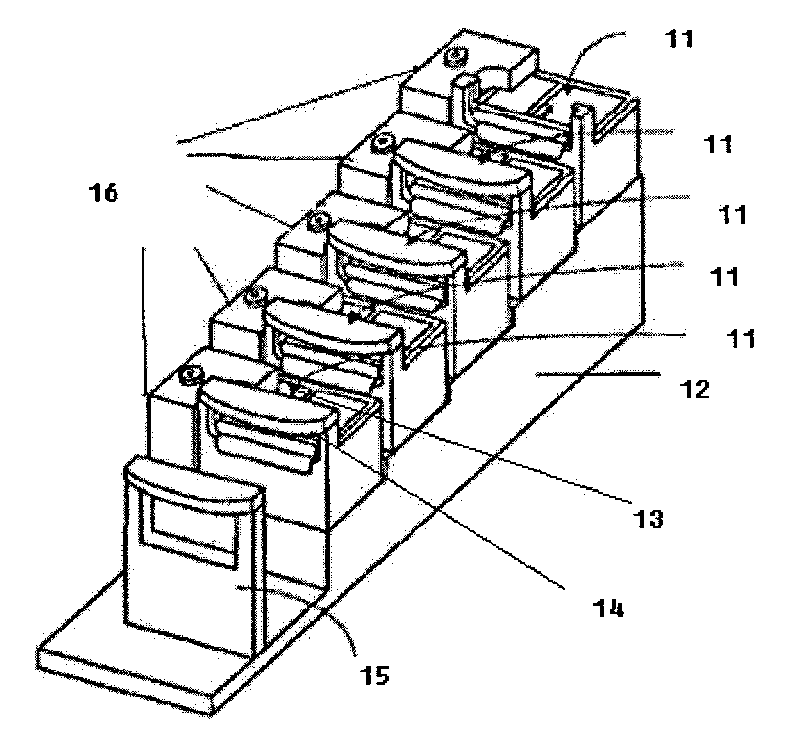 Multi-single pipe light beam coupling type high-power semiconductor laser