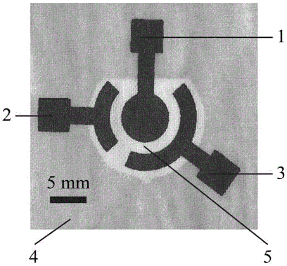 Three-carbon electrode electrochemiluminescence base fabric micro-fluidic chip and preparation method and application thereof