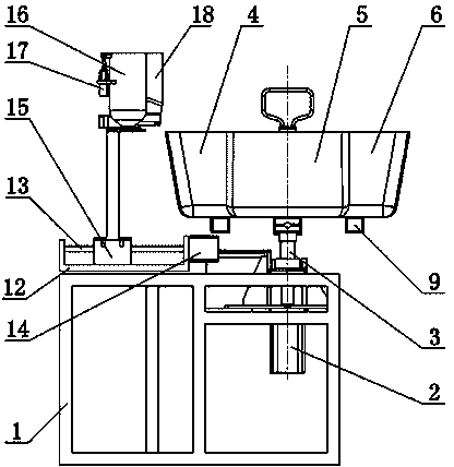 Automatic charging mechanism of intelligent cooker