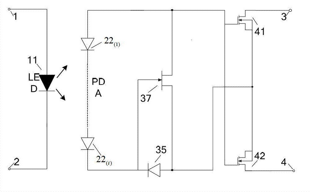 Photoelectric relay capable of discharging quickly