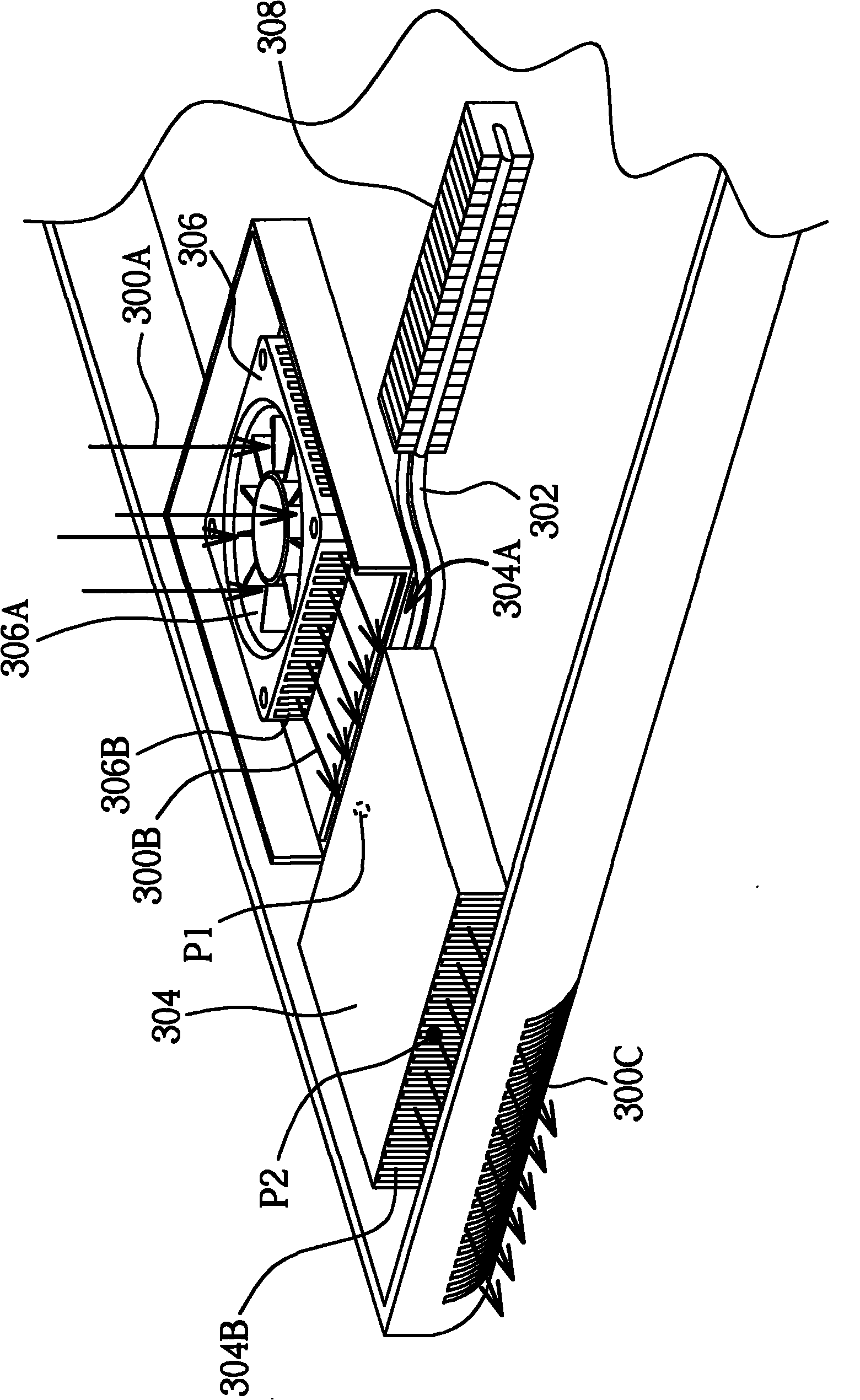 Pressure sensing device, pressure sensing method and heat dissipation device for electronic device