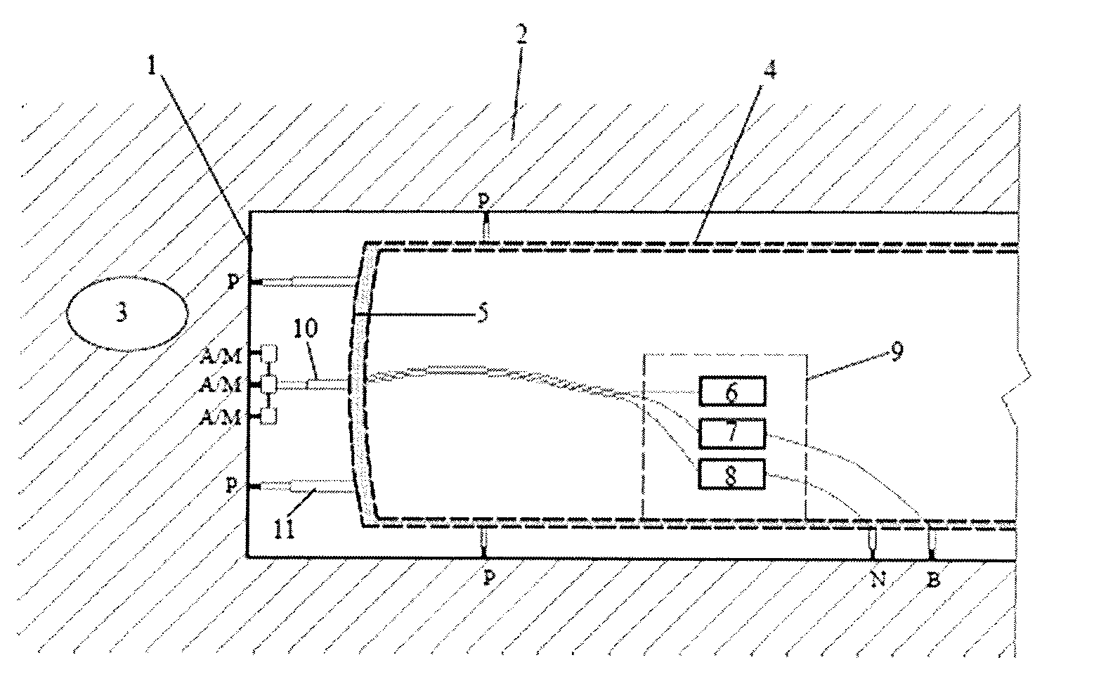 Advanced detector system and method using forward three-dimensional induced polarization method for tbm construction tunnel