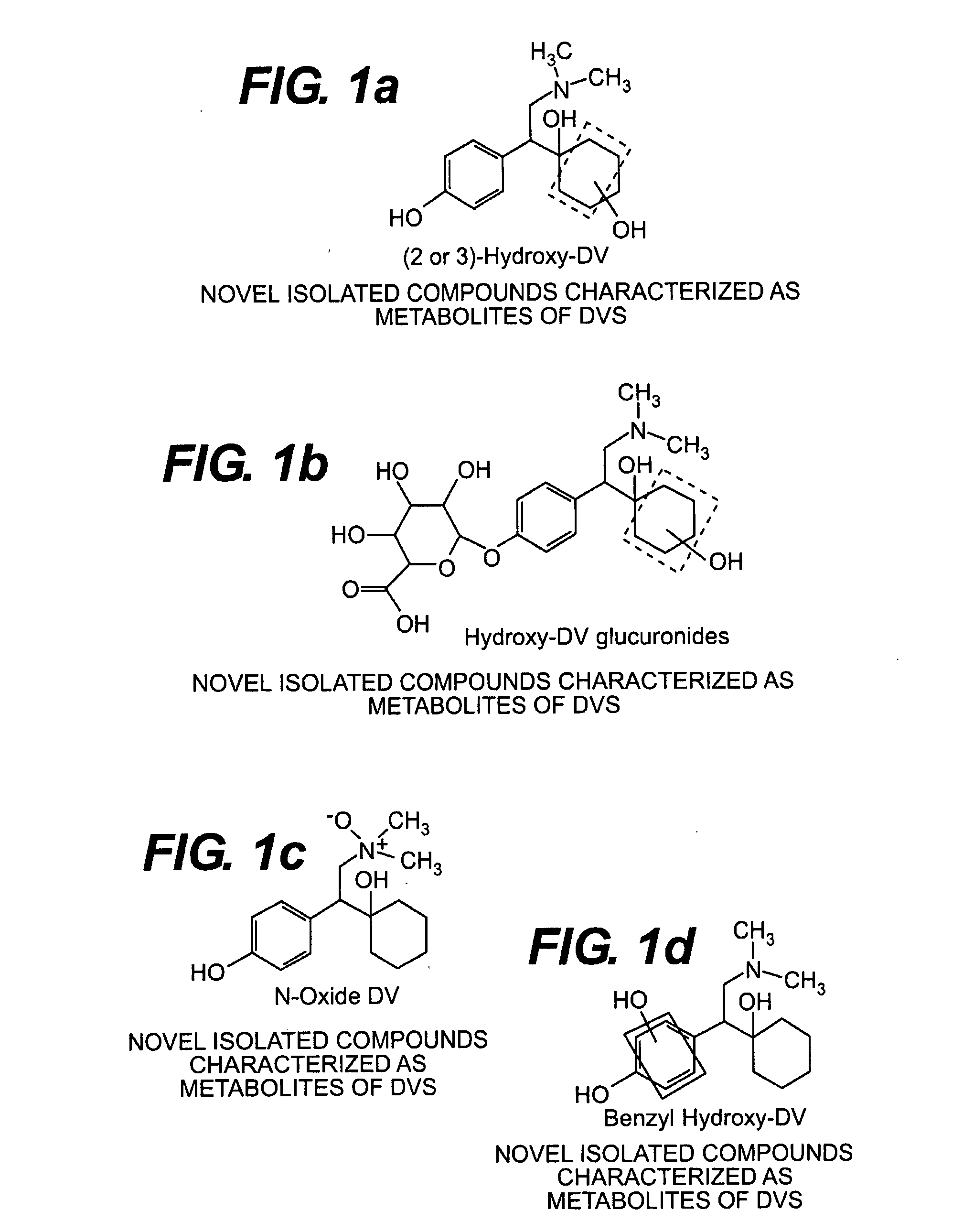 Isolated hydroxy and n-oxide metabolites and derivatives of O-desmethylvenlafaxine and methods of treatment