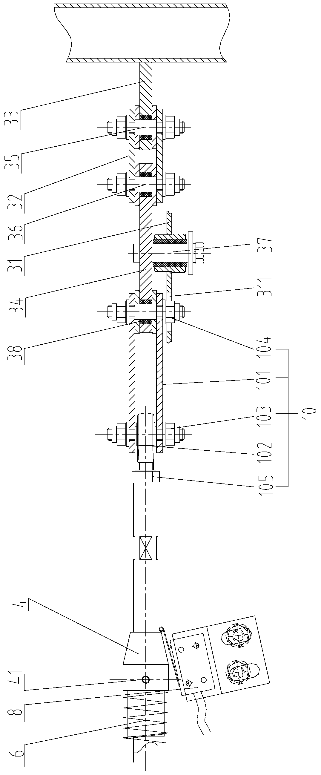 Feeding platform emergency stop safety protection device for branch chipper